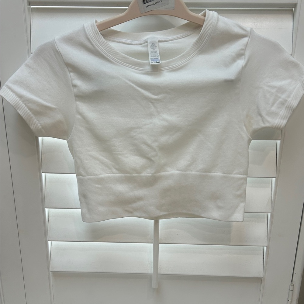 Women’s Cropped Short Sleeve Tee - White